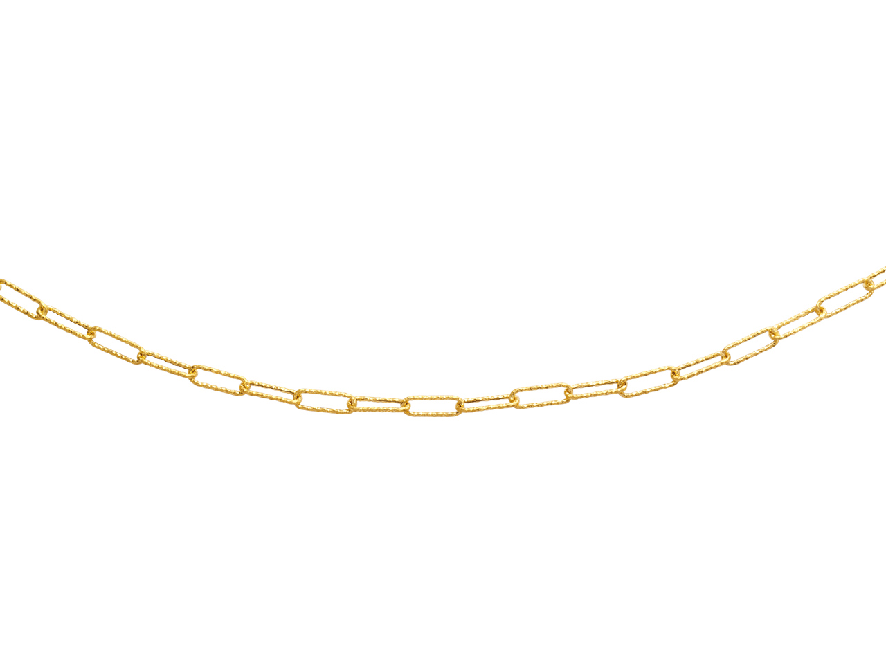 Collier maille rectangle martelée