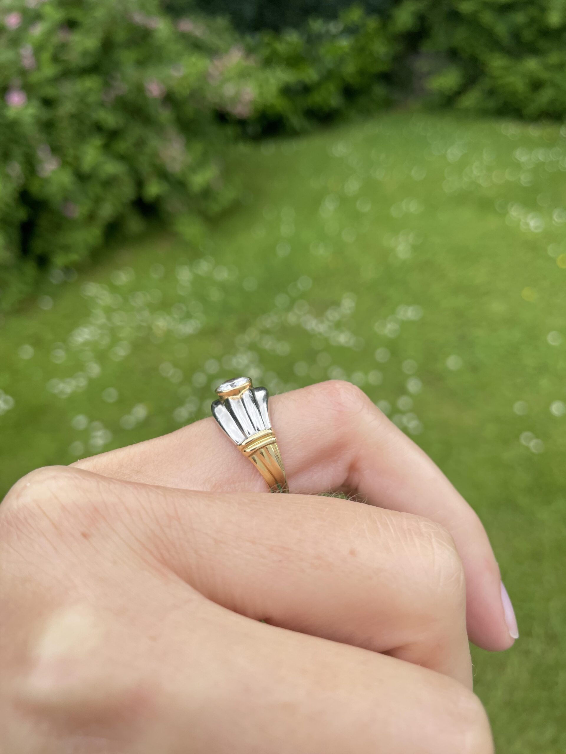 Solitaire godronné