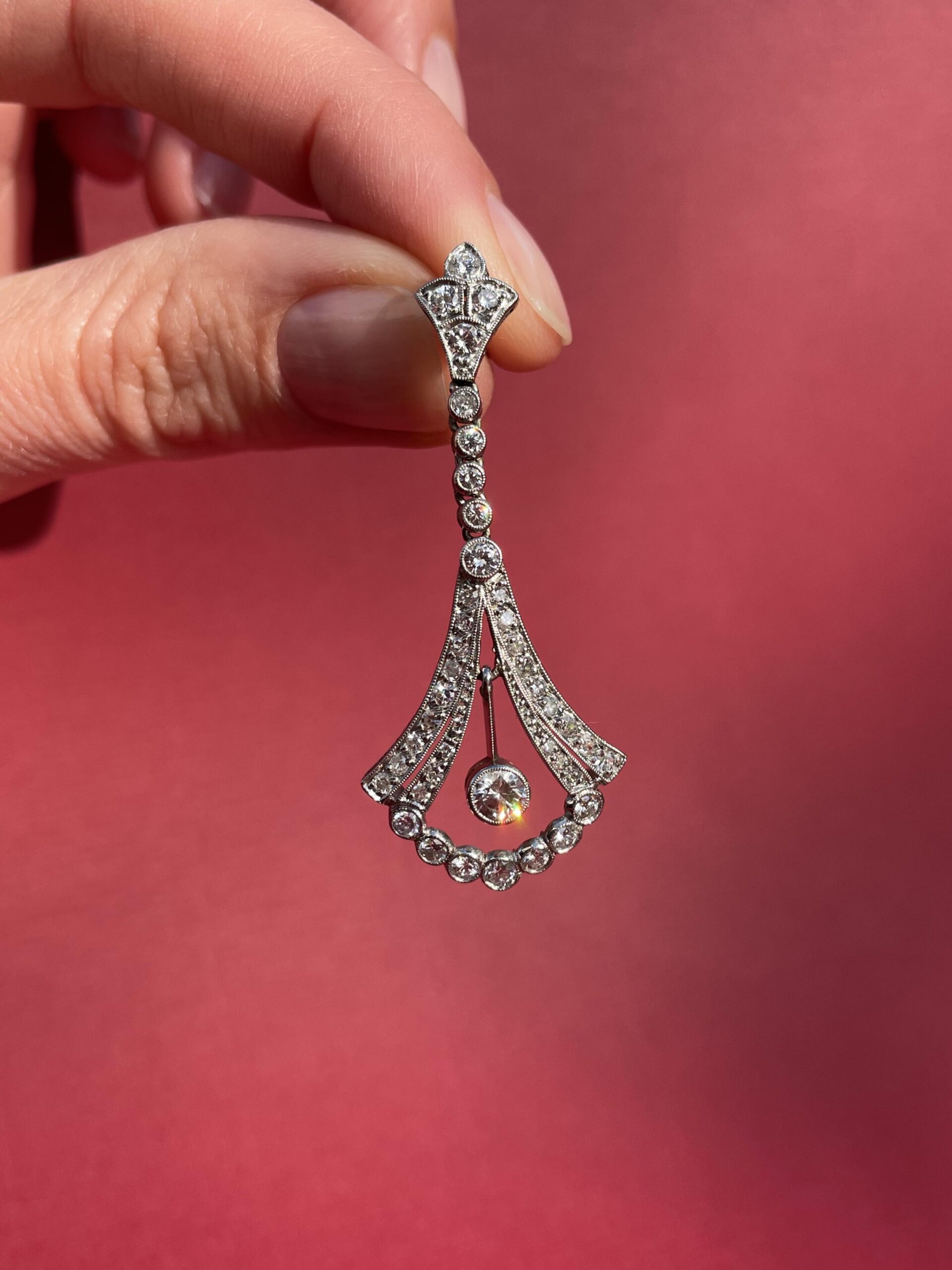 Pendant d’oreilles art deco