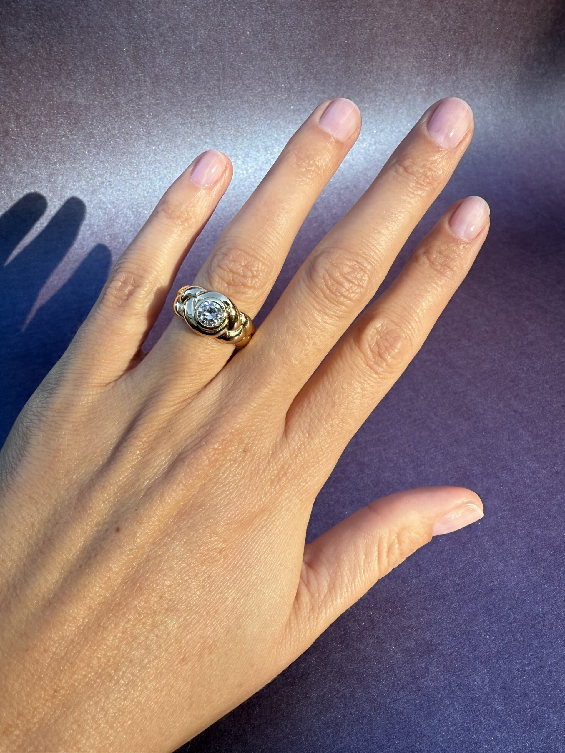 Bague brioche diamant