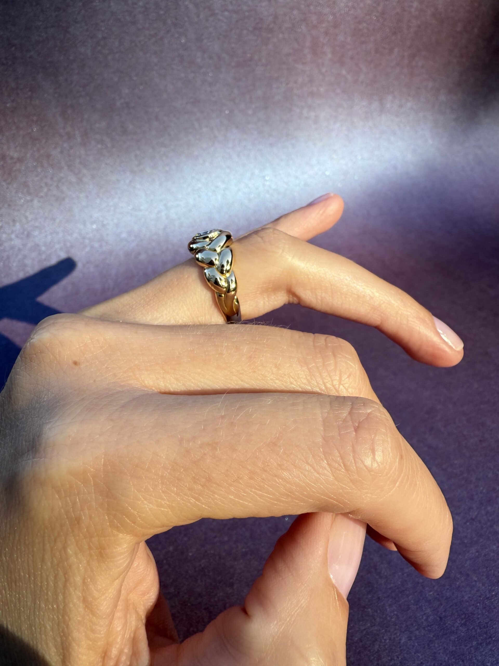 Bague brioche diamant