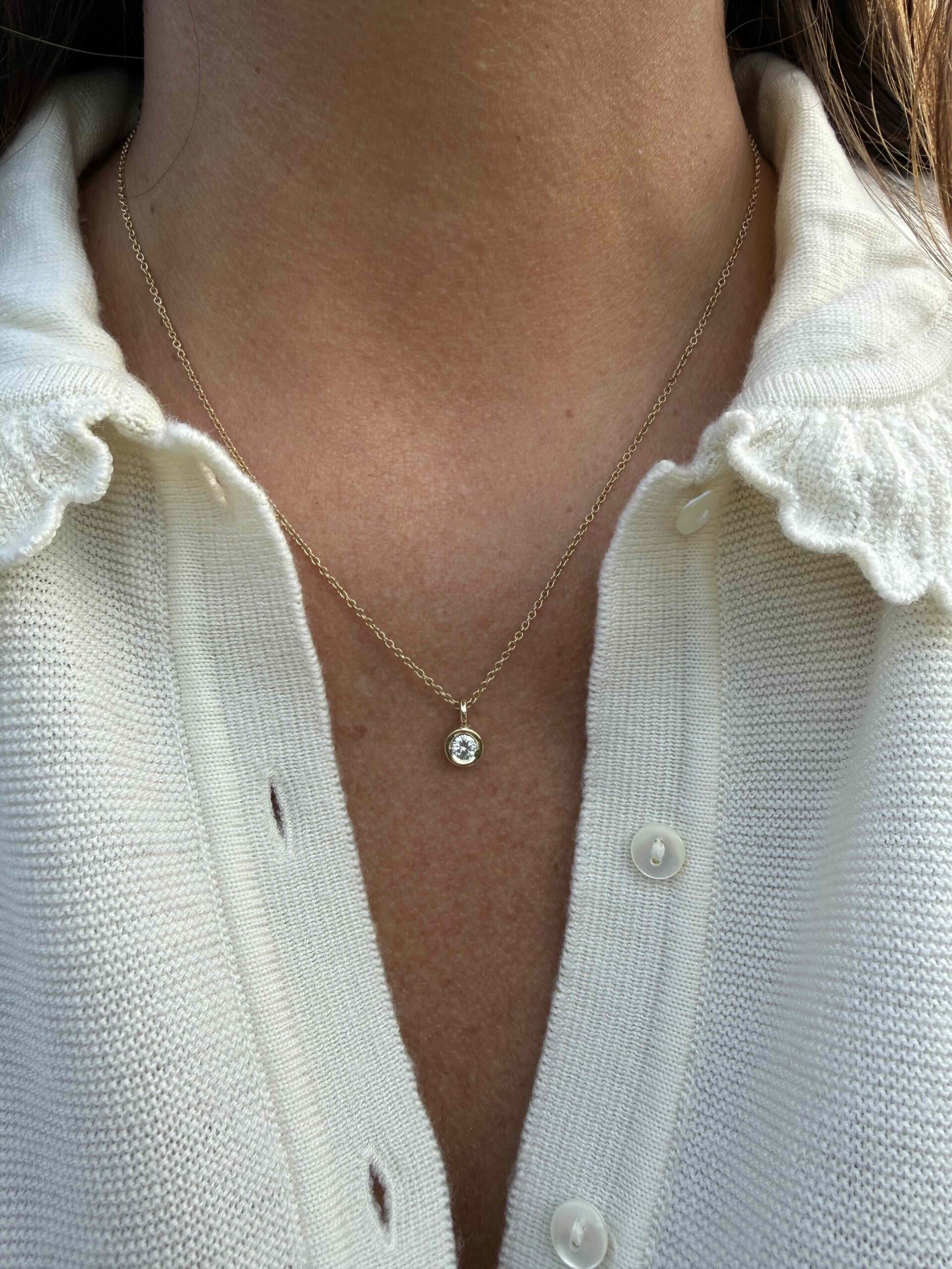 Pendentif donut diamant